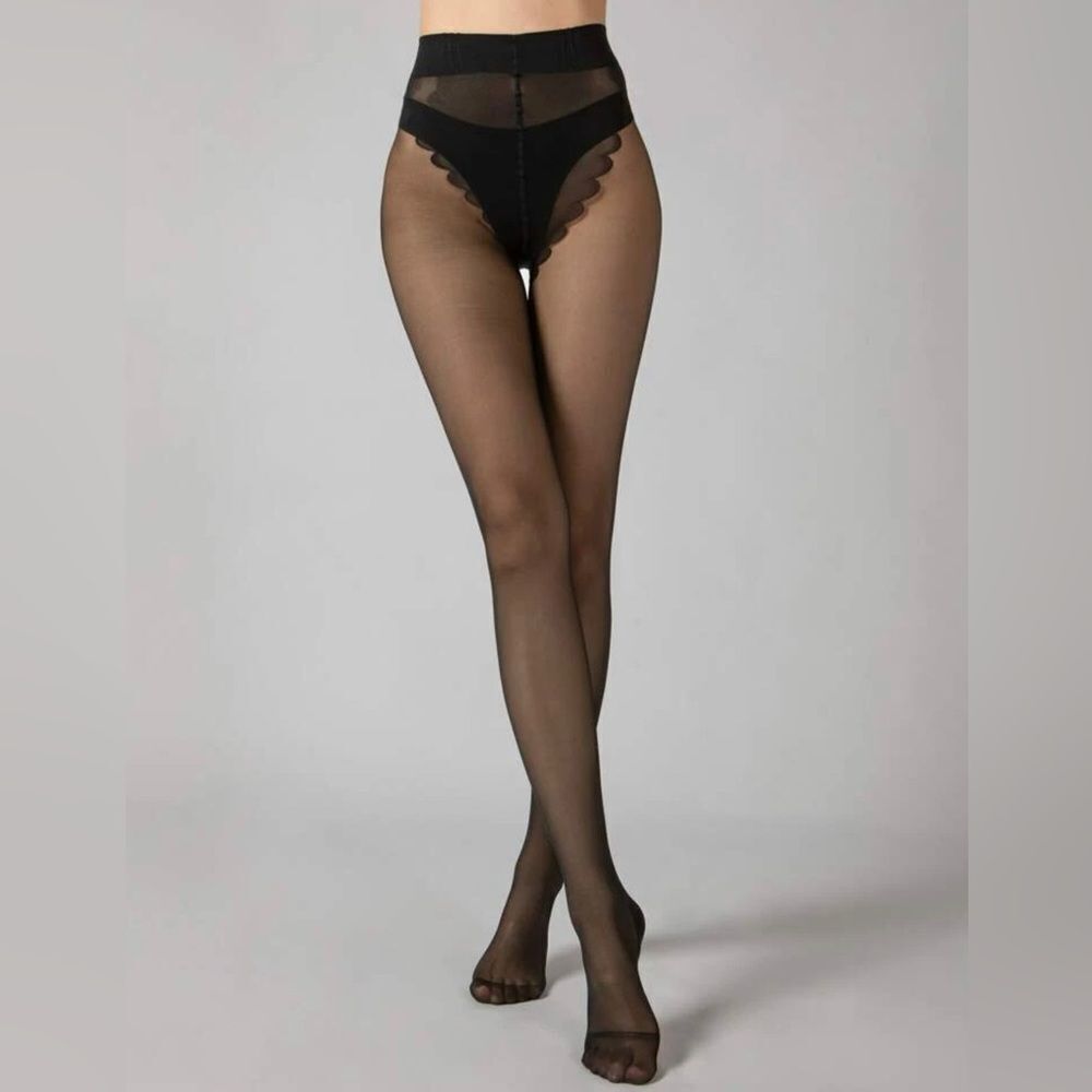 Back Seam Black Tights